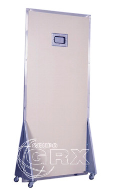 Equipamentos Radiologia - Biombos Radiológico Móvel - Biombo Radiológico Reto Konex c/ 2 mm Pb 180x80 cm